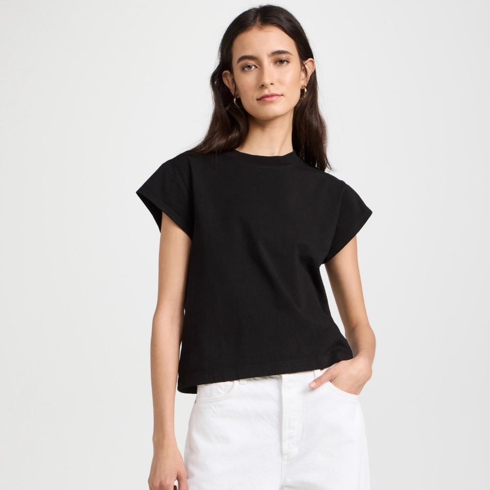 Agolde Black Boxy Relaxed T-Shirt